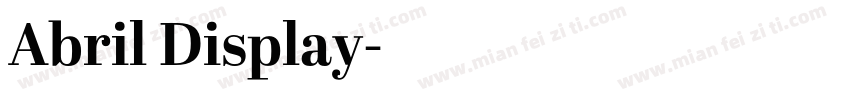 Abril Display字体转换